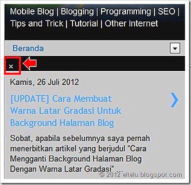 ELTELU - Tanda Silang (Clear Button) Kotak Penelusuran Blog Seluler ELTELU - Tanda Silang (Clear Button) Kotak Penelusuran Blog Seluler