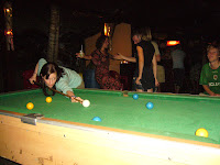 Brazilian Pool! Its like normal Pool, but with less balls, no black, and the pockets are all fractionally smaller than the actual balls.