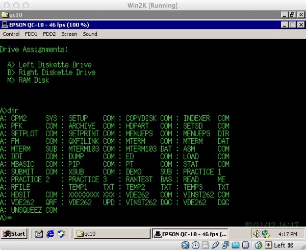 Qx10 emulator running