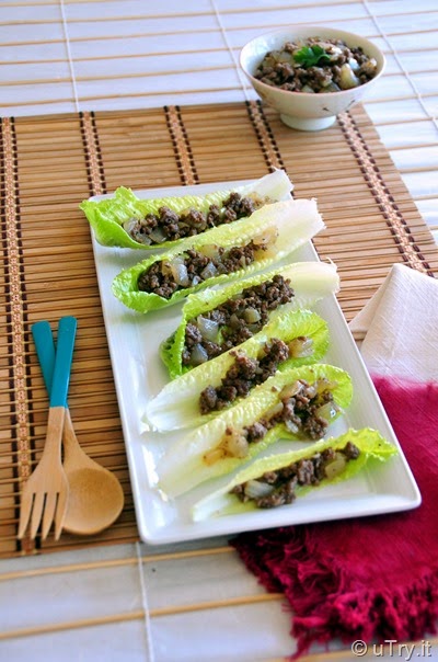 Minced Beef Lettuce Boats (免治牛肉生菜船)  http://uTry.it