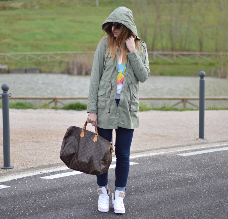 Reebok, reebok sneakers, Rifle, Rife parka, parka, Primark, felpa di primark, fashion blogger, italian fashion blogger, fashion blog, elisa taviti blog, elisa taviti, my fantabulous world, louis vuitton, louis vuitton speedy 40, louis vuitton speedy 40 bag