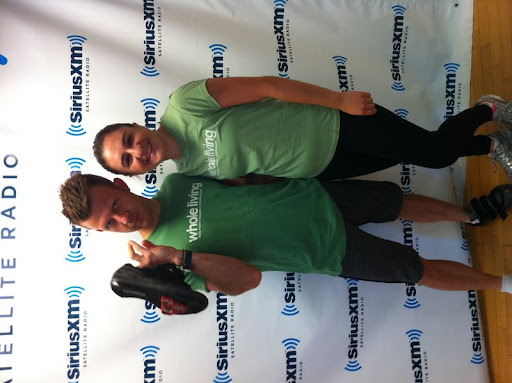 Showing a little team pride in our his and hers Whole Living tees