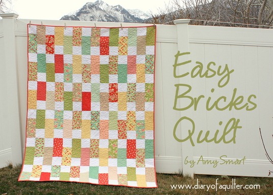 easy bricks quilt tutorial