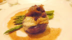 Neil had filet mignon covered in melted blue cheese. He didn't leave a crumb!