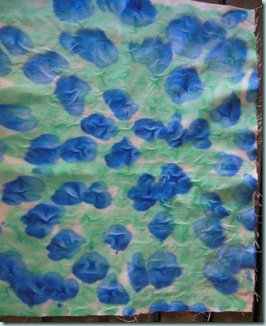 Fabric blue green