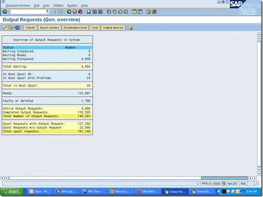 sap spool request status completed but no printout