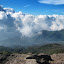 A view back to the treeline as we climb to the Raung crater rim