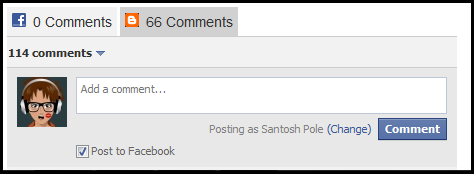 facebook comments box in blogger
