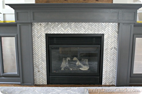 installing tile on fireplace surround