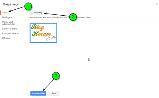 Blogger Resim Ekleme Blogger Resim Ekleme