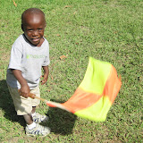 Renaldo waves his flag to referee