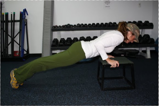 Keep your abdominal muscles nice and tight as you do the push-ups.