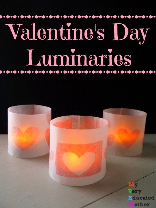 ValentinesDayLuminaries via @mvemother #Holidays #Crafts #Projects ValentinesDayLuminaries via @mvemother #Holidays #Crafts #Projects