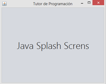 splash screen java splash screen java