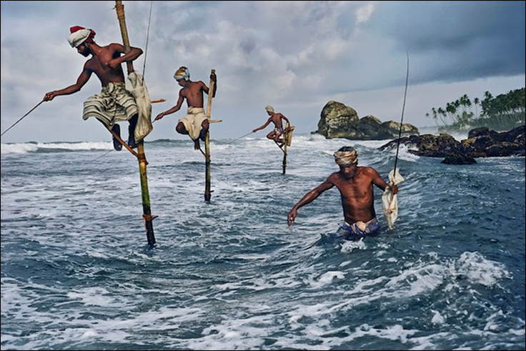 Pescadores no Sri Lanka
