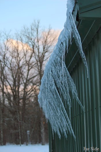 Ice Daggers on the garage