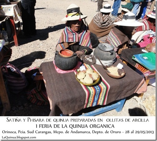 Satiña y Phisara de Quinua-I Feria de la Quinua Orgánica - Orinoca, Sud Carangas, Oruro - Laquinua.blogspot.com Satiña y Phisara de Quinua-I Feria de la Quinua Orgánica - Orinoca, Sud Carangas, Oruro - Laquinua.blogspot.com