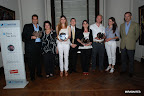 Los ganadores del premio a los Embajadores Sociales: Sumando Manos Foundation, Lucila Román en nombre de Gabriella Oldrini, Verónica Massey en nombre de Catherine Saint-Macary y Thomas Van Hasselt representando a Che Amigo Foundation. Gentileza: HelpArgentina.