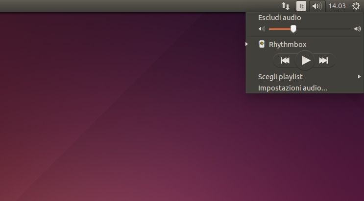 Ubuntu - Sound Menu