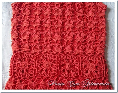 Vestido Motivo de Leques - Coral Vestido Motivo de Leques - Coral