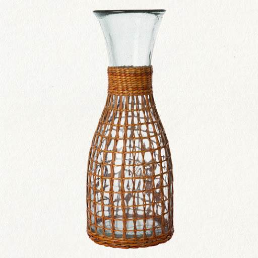 The wicker wrap around this pitcher gives it a unique style. It would look fabulous filled with water or wine! (shopterrain.com) The wicker wrap around this pitcher gives it a unique style. It would look fabulous filled with water or wine! (shopterrain.com)