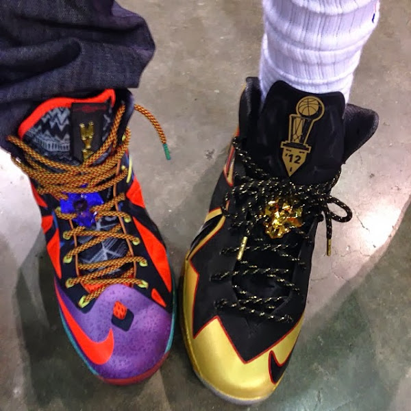 King James Rocks Custom Championship X8217s on NBA Media Day