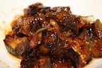 I steamed my eggplant and then glazed them with a soy and honey sauce.