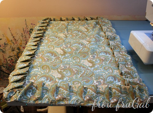 Pin Pleat Strip to Pillow Front Pin Pleat Strip to Pillow Front
