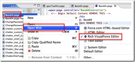 launching rich visualforce editor