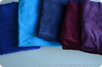 Velour. Nr to er eigentleg klar turkis og ikkje blå. Jydsk stoflager, Ikast