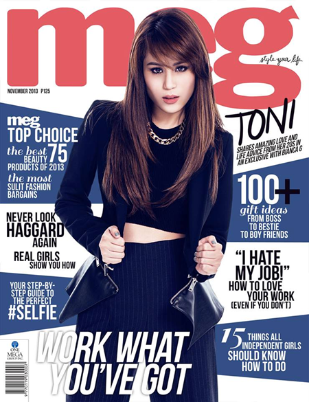 Toni Gonzaga on Meg Nov 2013 cover