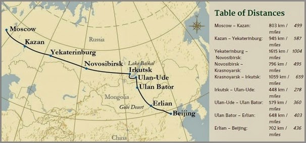 Trans Siberian Mongolian Railway Map Trans Siberian Mongolian Railway Map
