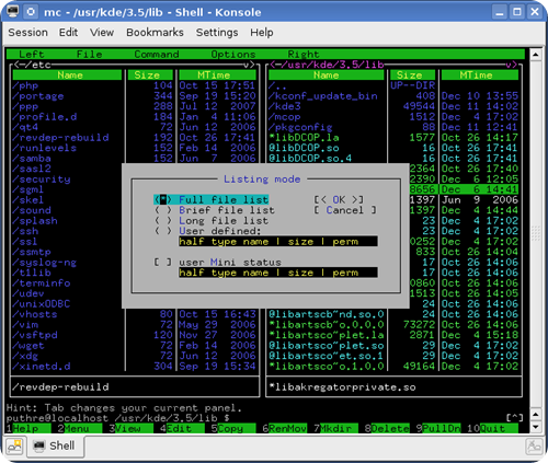 GNU midnight Commander GNU midnight Commander
