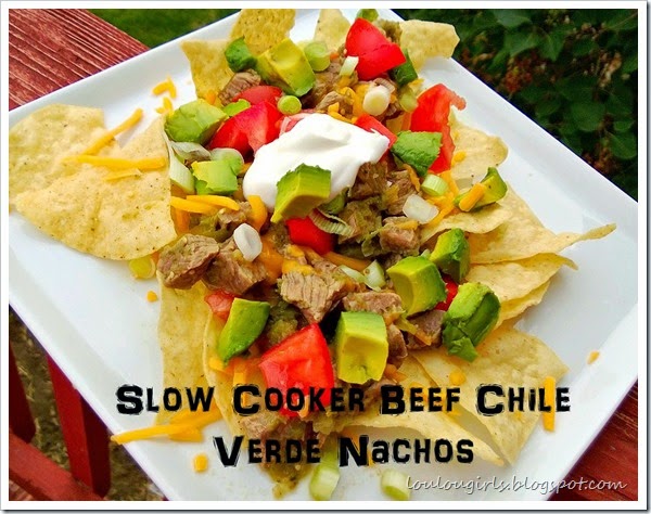 Beef Chile Verde Nachos