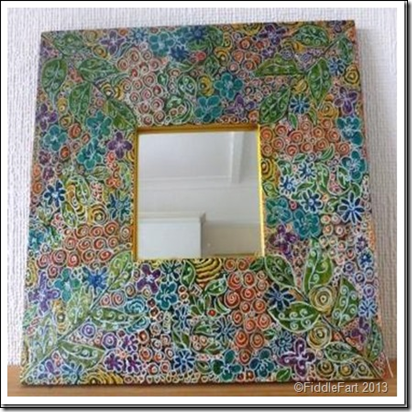 Altered Handpainted Mirror Altered Handpainted Mirror