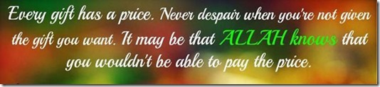 Never Despair When Your Are Not Given The Gift…