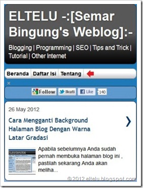 Menu Horizontal Pada Blog Tampilan Mobile Menu Horizontal Pada Blog Tampilan Mobile