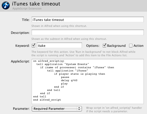 AlfredExtensioniTake.png Alfred Extension iTake Preferences