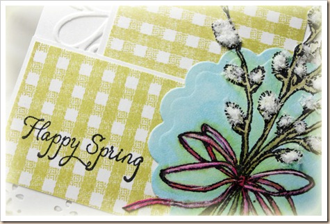 Happy Spring, Gingham Background, Recipe Card and Tags Dies, Our Daily Bread designs, Flower Soft