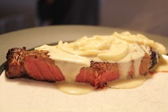 Steak with Blue Cheese Cream Sauce