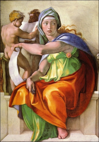 Michel-Ange, La sibylle de Delphes Michel-Ange, La sibylle de Delphes
