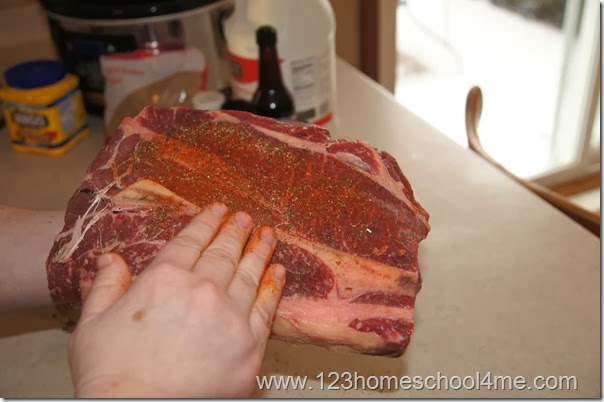 Rub in your homemade rub for amazing flavor Rub in your homemade rub for amazing flavor