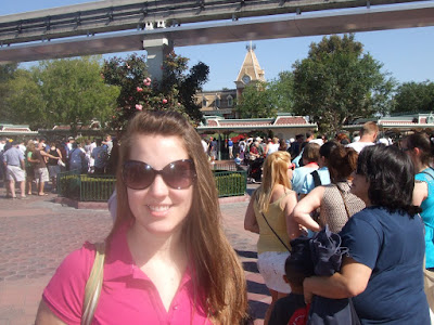Debbie in Line at Disneyland