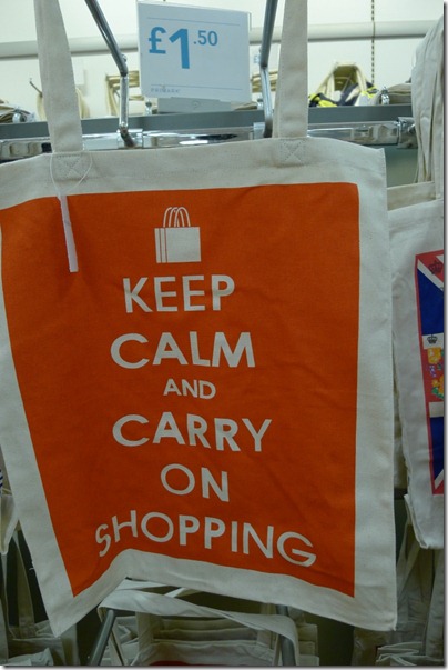 keep calm and carry on shopping