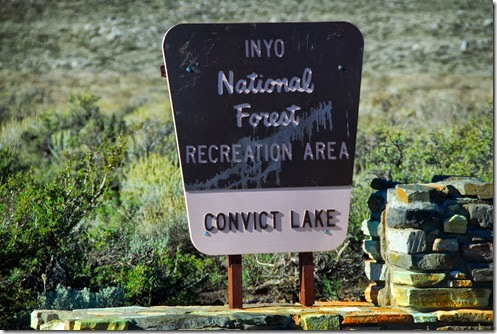 Convict Lake Sign