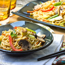 Vegetable Lo Mein with Homemade Pasta {KitchenAid Giveaway}