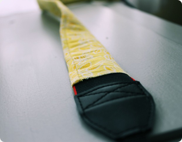 fabric camera strap diy
