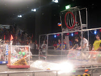 Our robot shooting three pointers