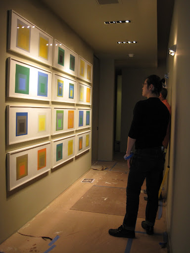 David and Atsushi stand back and admire their work...and Joe Brentano's.