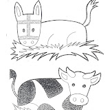 O BOI E O BURRO DESENHO NATAL